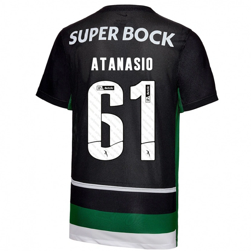 Danxen Kid Atanásio #61 Black White Green Home Jersey 2024/25 T-Shirt