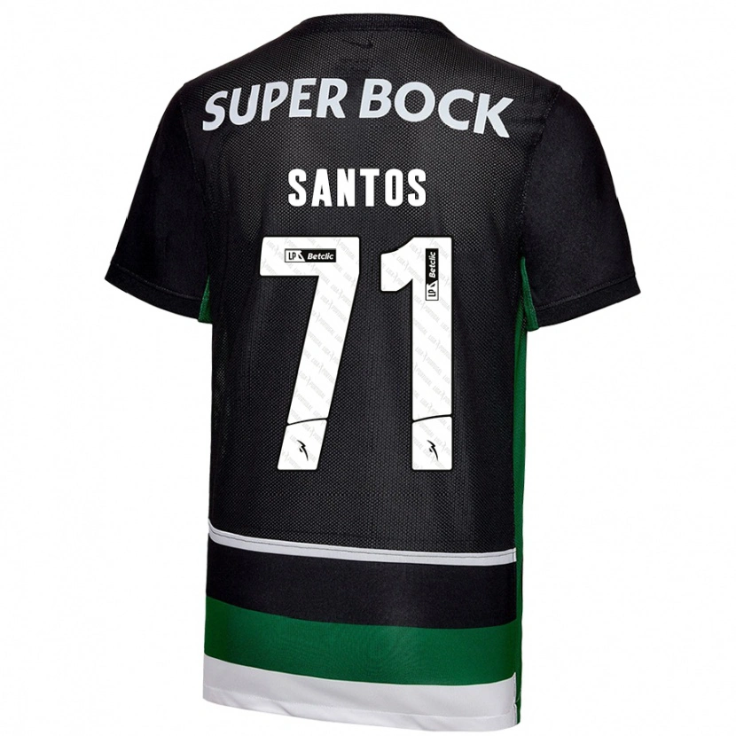 Danxen Kid Denilson Santos #71 Black White Green Home Jersey 2024/25 T-Shirt