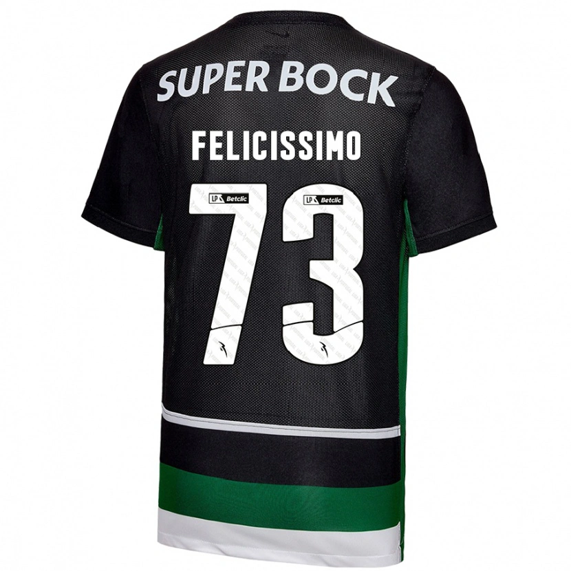 Danxen Kid Eduardo Felicíssimo #73 Black White Green Home Jersey 2024/25 T-Shirt