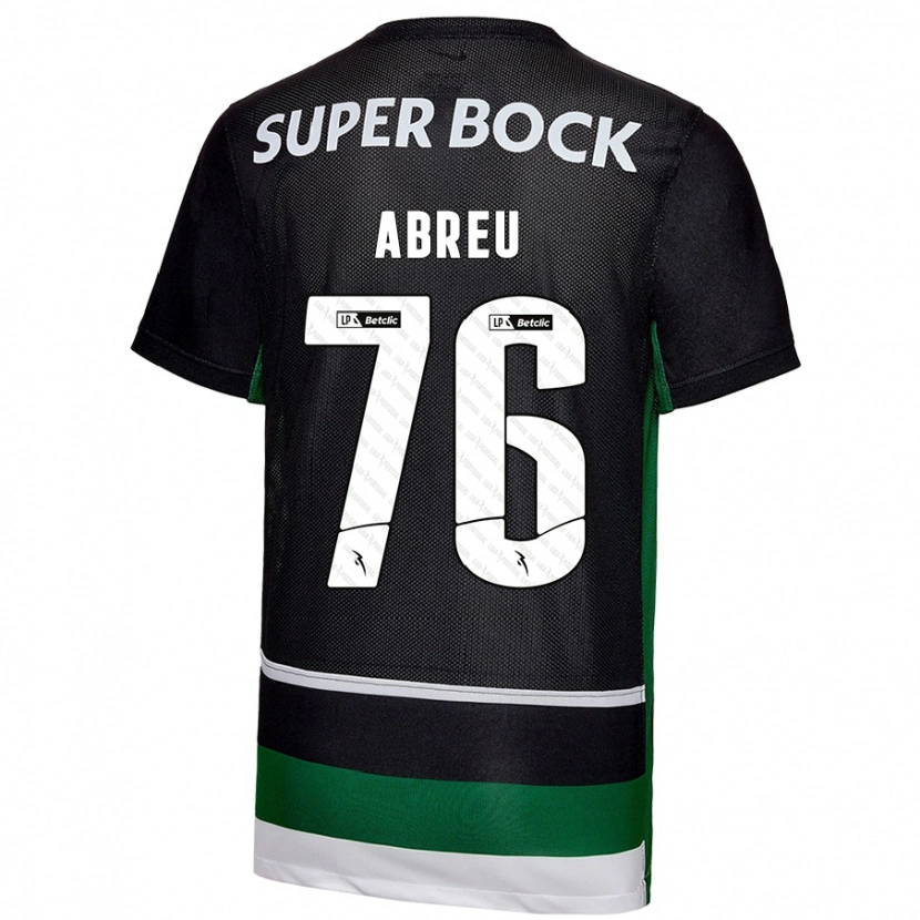 Danxen Kid Diogo Abreu #76 Black White Green Home Jersey 2024/25 T-Shirt