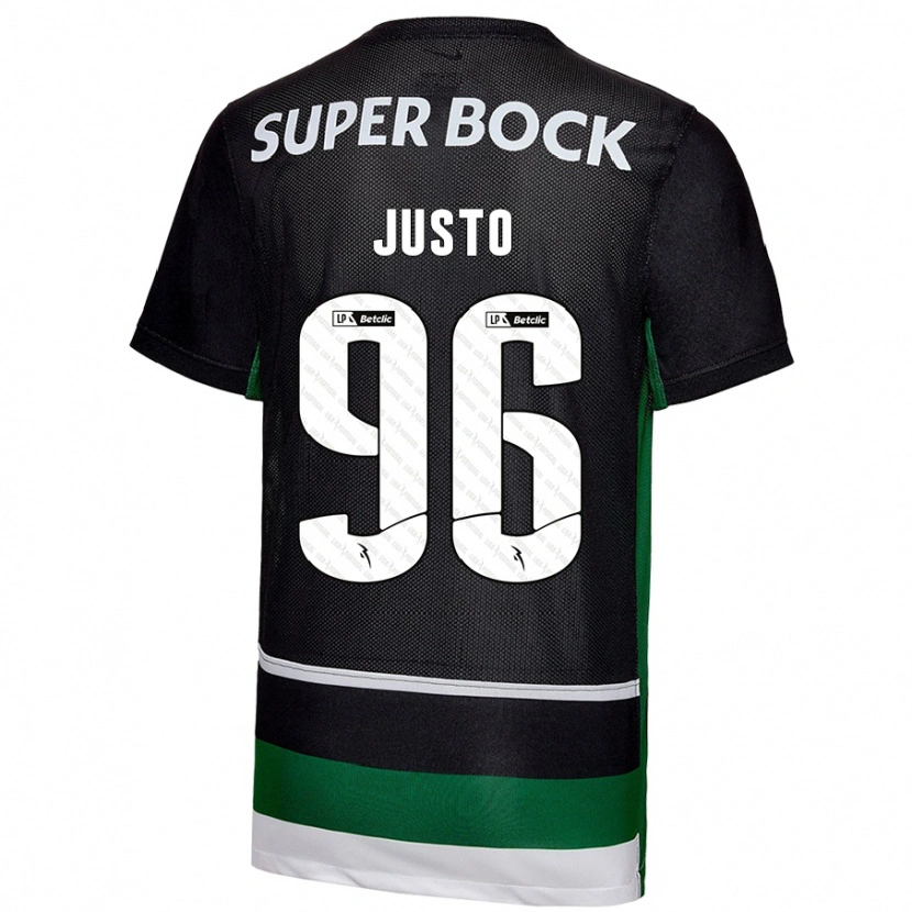 Danxen Kid Samuel Justo #96 Black White Green Home Jersey 2024/25 T-Shirt