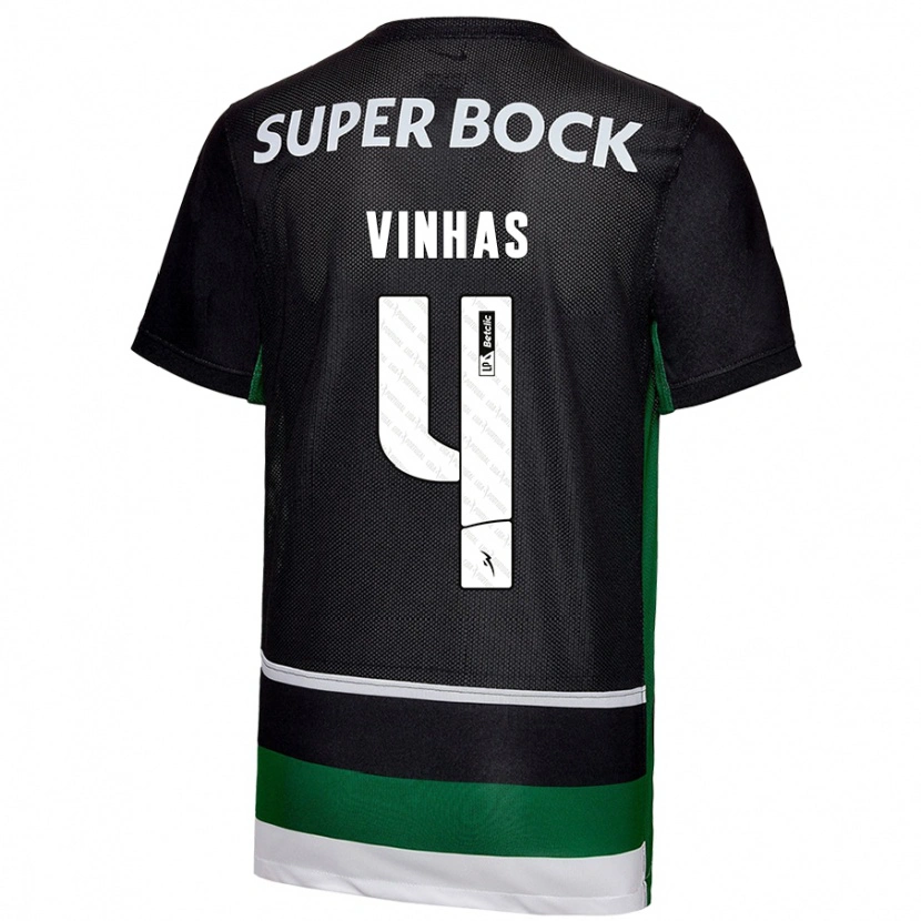 Danxen Kid Gabriela Vinhas #4 Black White Green Home Jersey 2024/25 T-Shirt