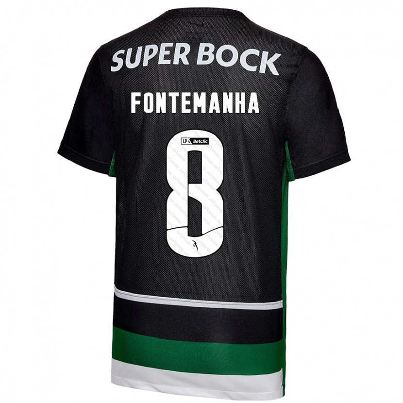 Danxen Kid Rita Fontemanha #8 Black White Green Home Jersey 2024/25 T-Shirt