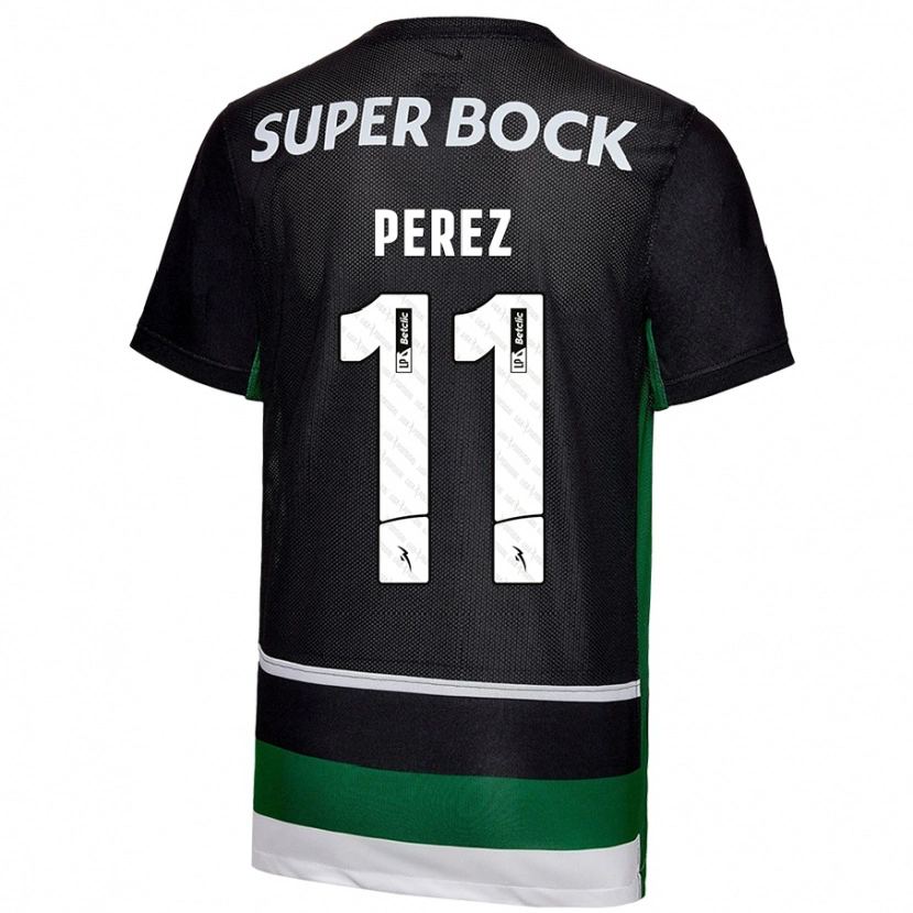 Danxen Kid Brenda Pérez #11 Black White Green Home Jersey 2024/25 T-Shirt