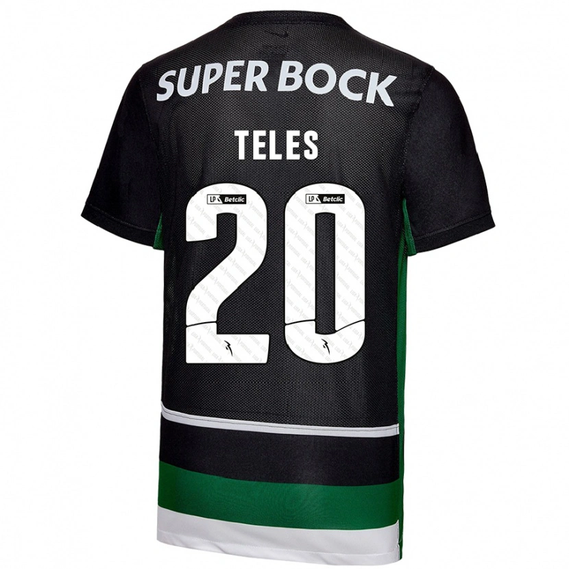 Danxen Kid Ana Teles #20 Black White Green Home Jersey 2024/25 T-Shirt