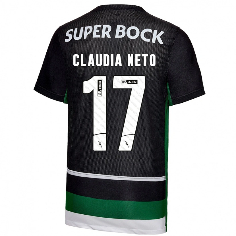 Danxen Kid Cláudia Teresa Pires Neto #17 Black White Green Home Jersey 2024/25 T-Shirt