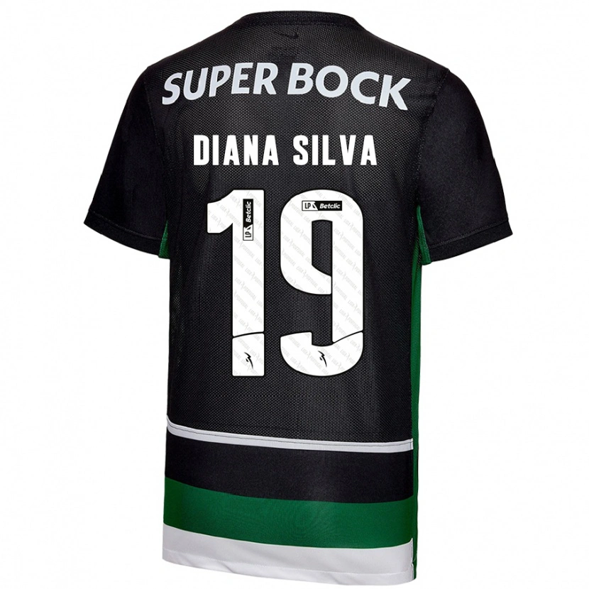 Danxen Kid Diana Micaela Abreu De Sousa E Silva #19 Black White Green Home Jersey 2024/25 T-Shirt