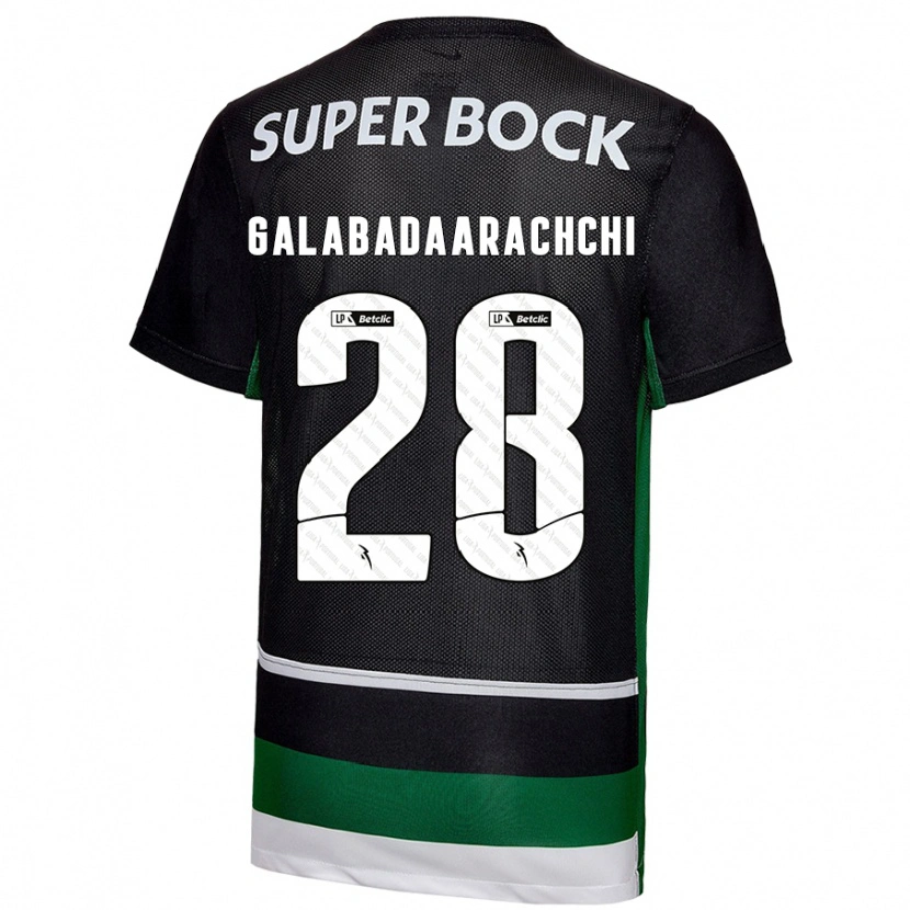 Danxen Kid Jacinta Galabadaarachchi #28 Black White Green Home Jersey 2024/25 T-Shirt