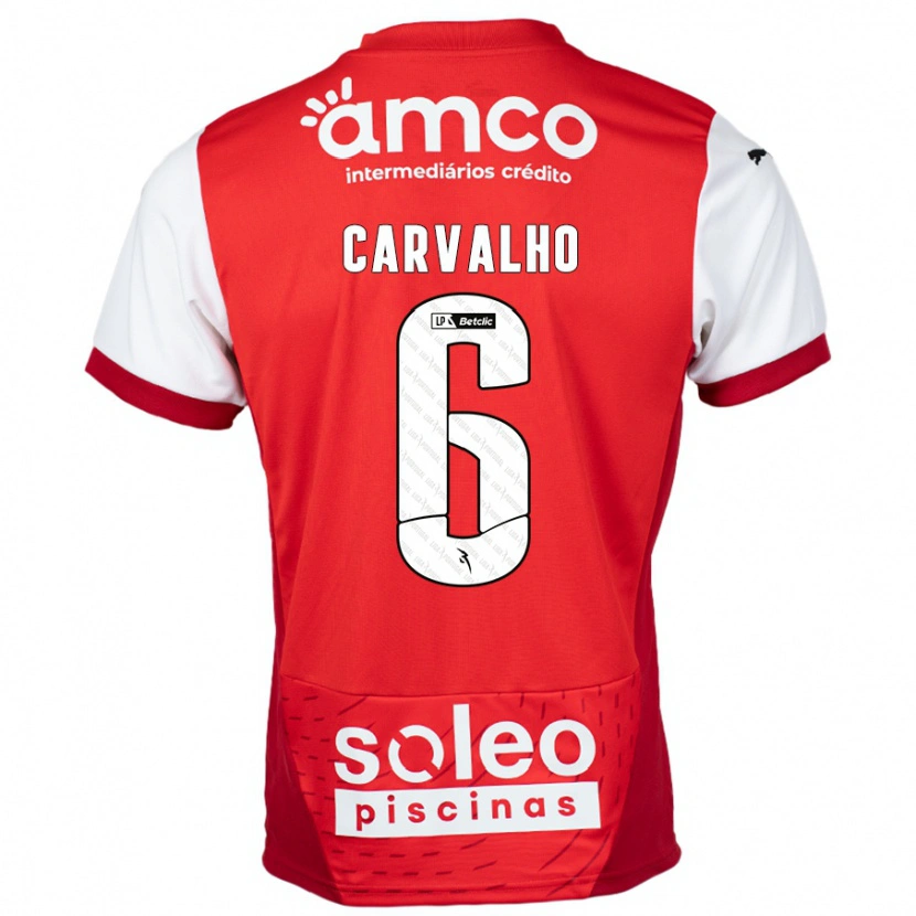 Danxen Kid Vitor Carvalho #6 Red White Home Jersey 2024/25 T-Shirt