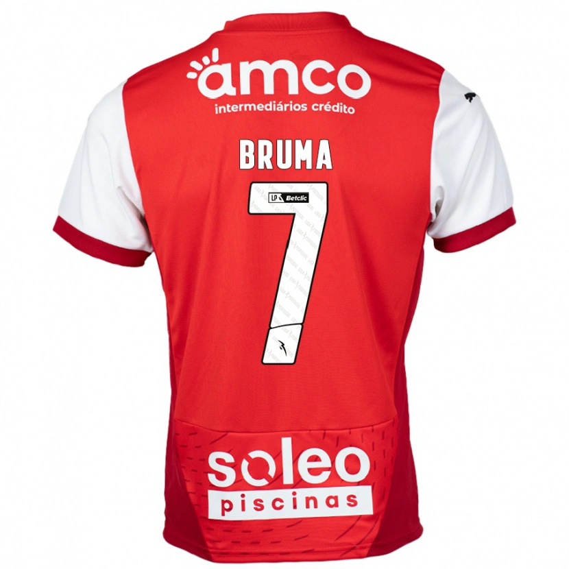 Danxen Kid Bruma #7 Red White Home Jersey 2024/25 T-Shirt