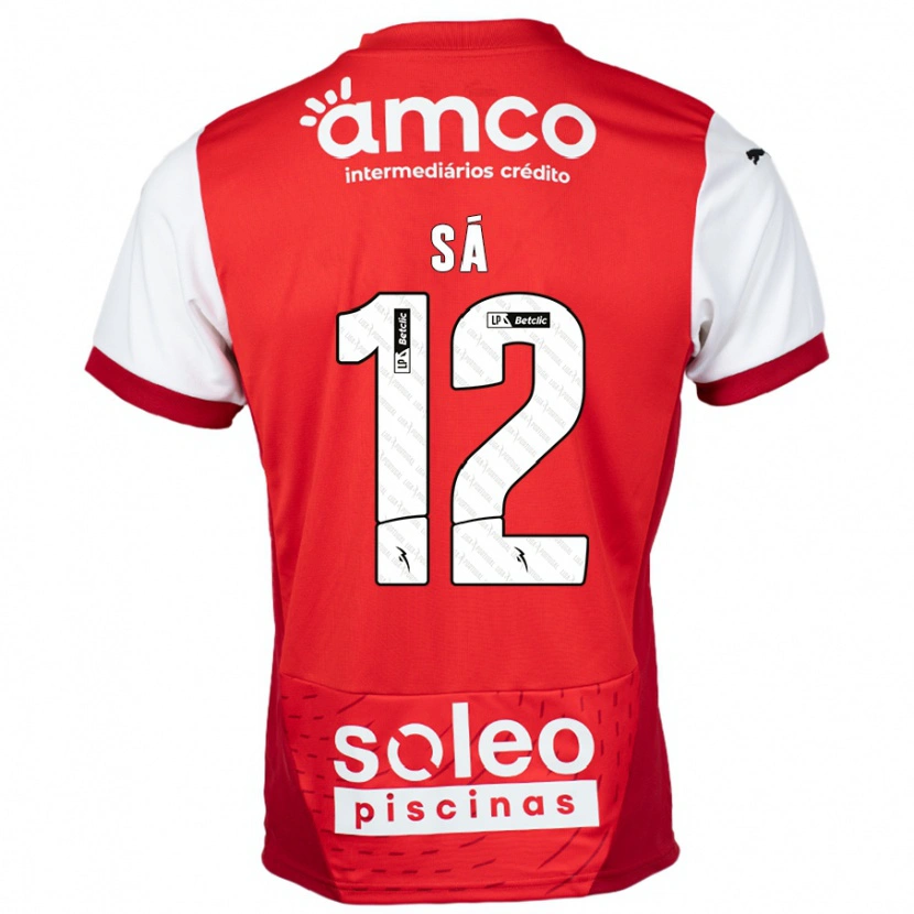 Danxen Kid Tiago Sá #12 Red White Home Jersey 2024/25 T-Shirt