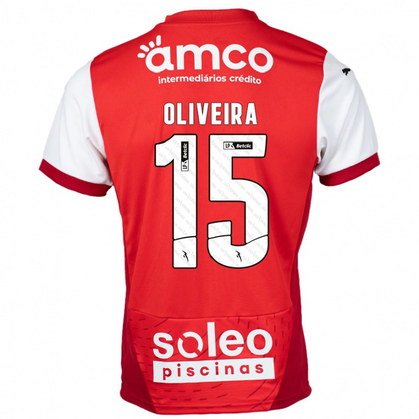 Danxen Kid Paulo Oliveira #15 Red White Home Jersey 2024/25 T-Shirt