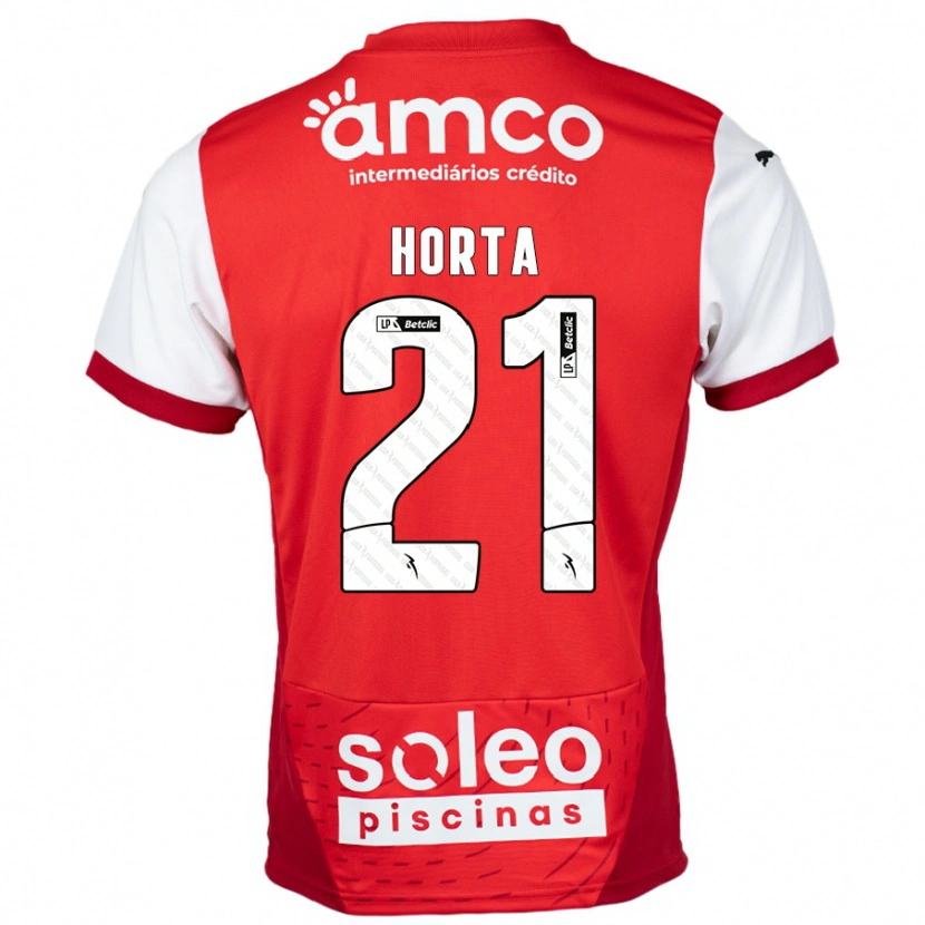 Danxen Kid Ricardo Horta #21 Red White Home Jersey 2024/25 T-Shirt