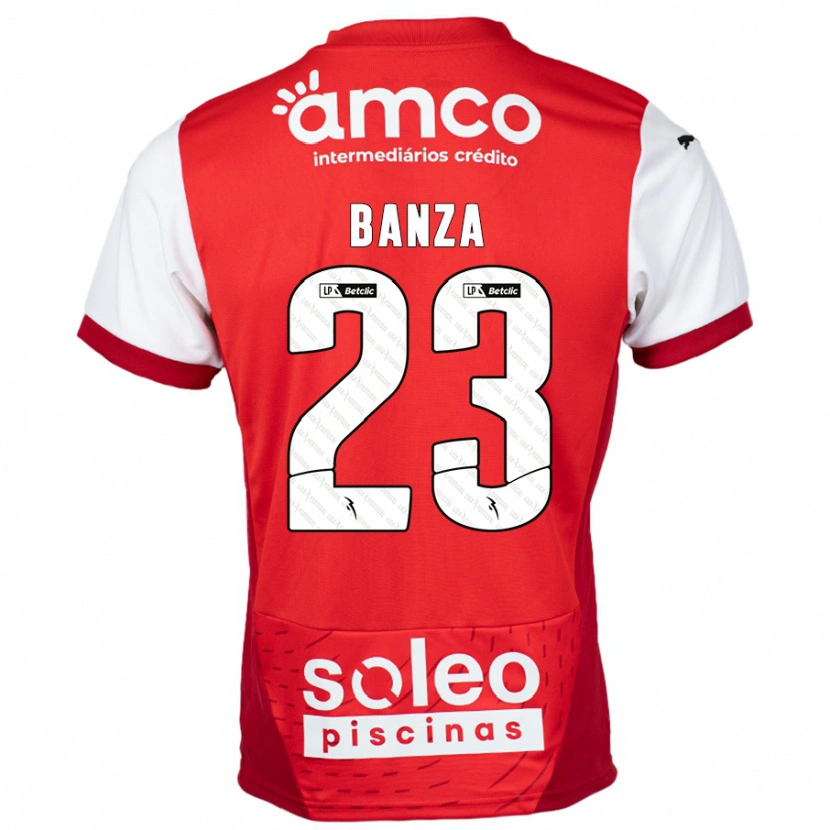 Danxen Kid Simon Banza #23 Red White Home Jersey 2024/25 T-Shirt