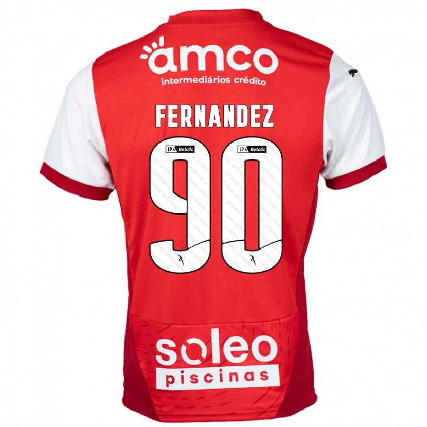 Danxen Kid Roberto Fernández #90 Red White Home Jersey 2024/25 T-Shirt