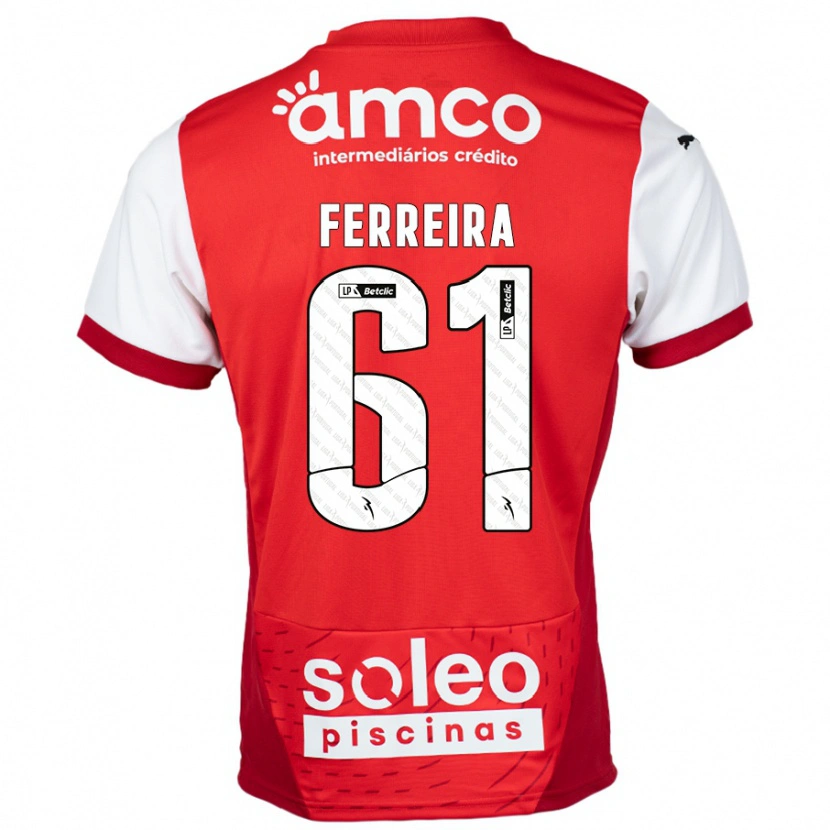 Danxen Kid Tiago Ferreira #61 Red White Home Jersey 2024/25 T-Shirt