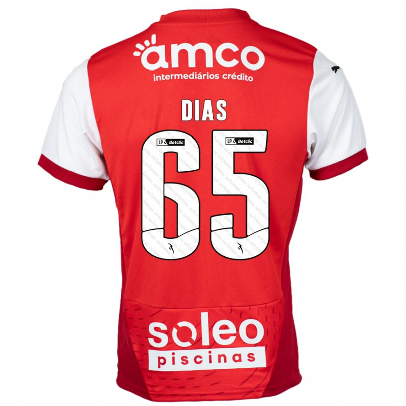 Danxen Kid Leandro Dias #65 Red White Home Jersey 2024/25 T-Shirt