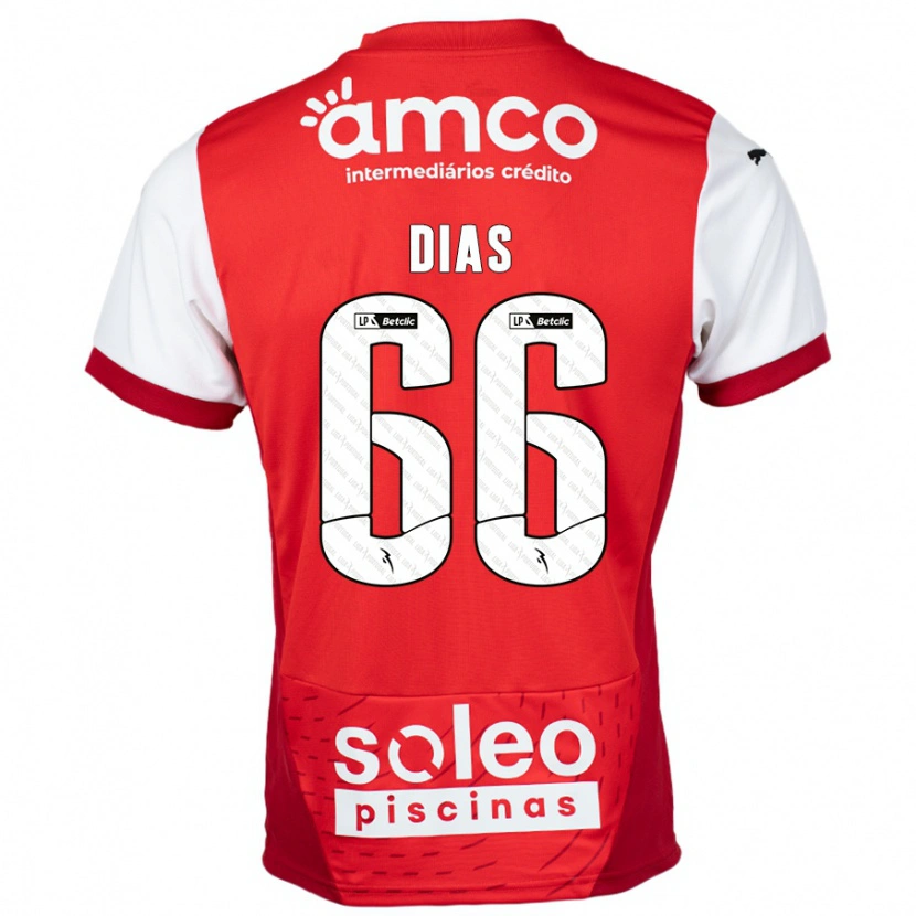 Danxen Kid Gonçalo Dias #66 Red White Home Jersey 2024/25 T-Shirt