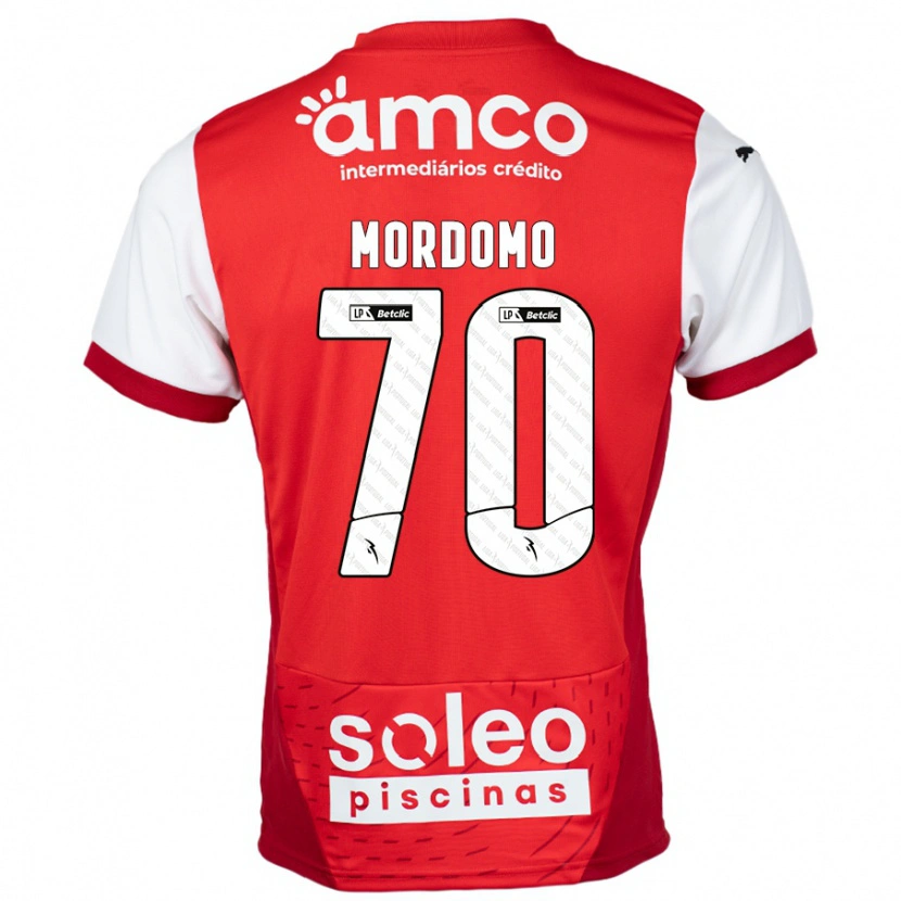 Danxen Kid Mordomo #70 Red White Home Jersey 2024/25 T-Shirt