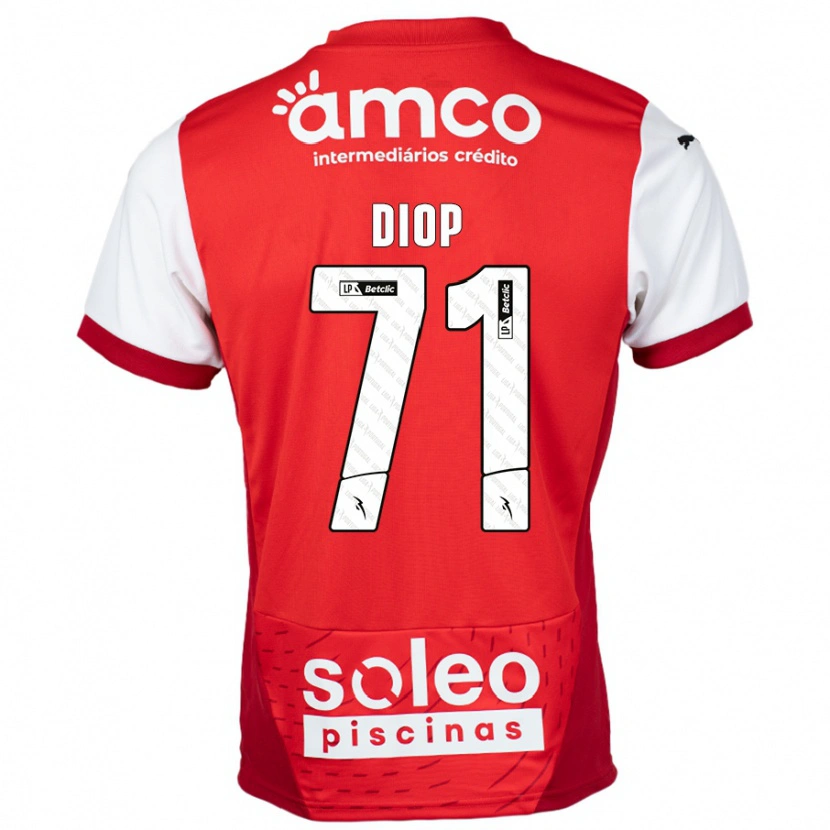 Danxen Kid Mamadou Diop #71 Red White Home Jersey 2024/25 T-Shirt