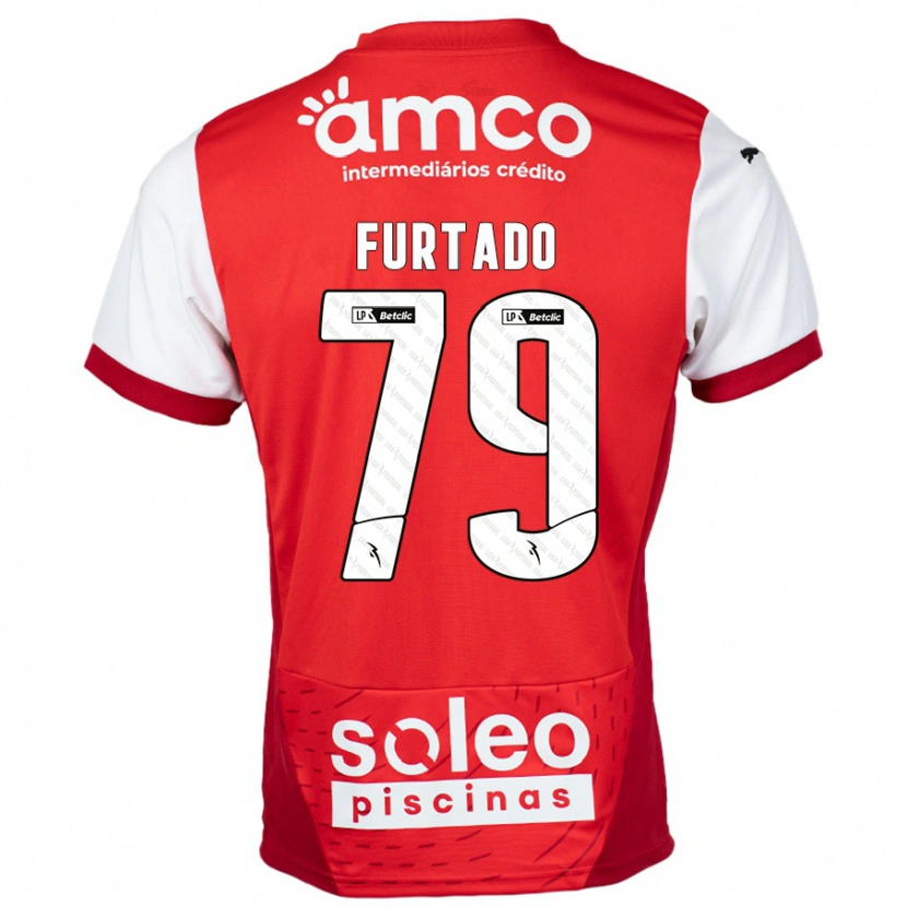 Danxen Kid Rúben Furtado #79 Red White Home Jersey 2024/25 T-Shirt