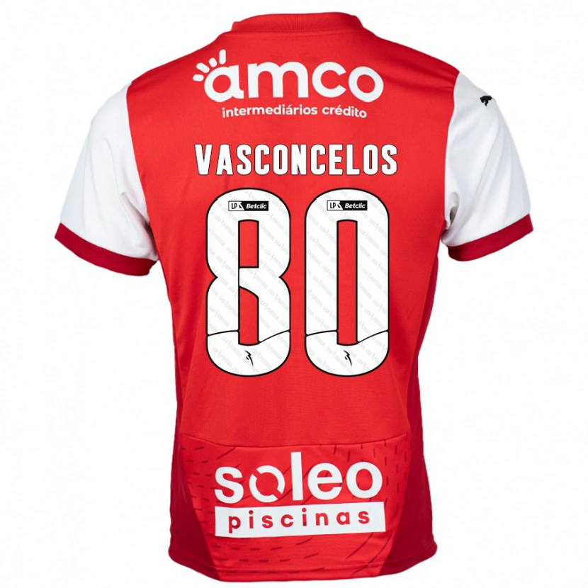 Danxen Kid Vasconcelos #80 Red White Home Jersey 2024/25 T-Shirt