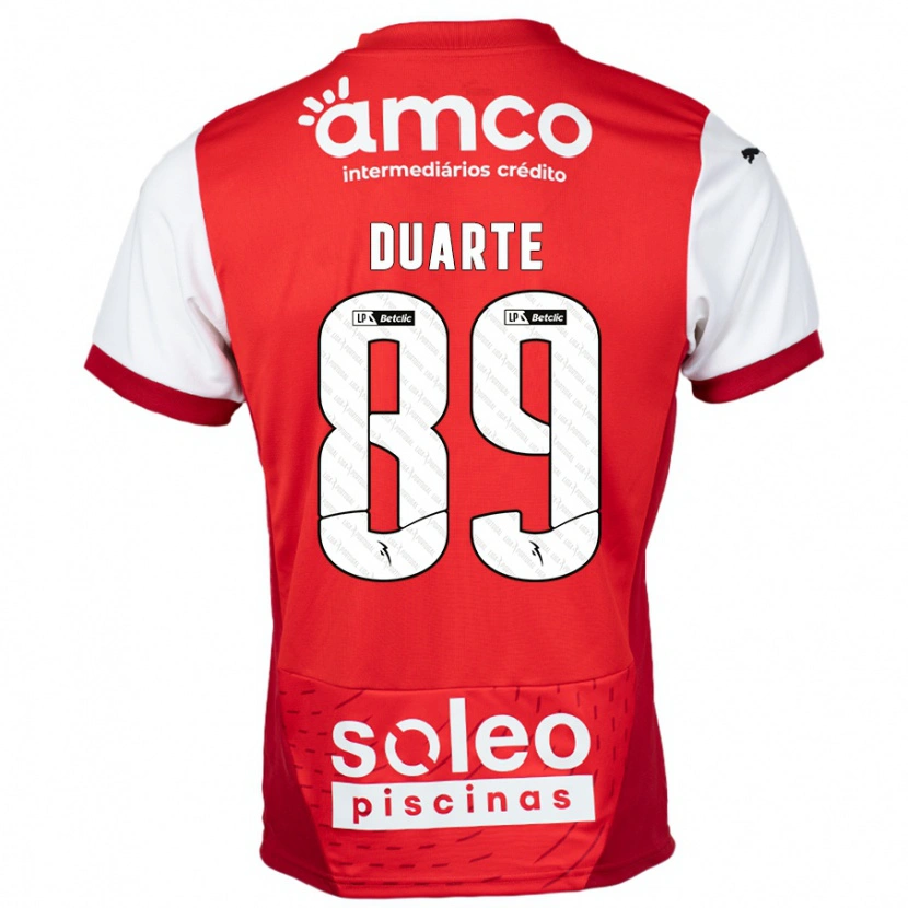 Danxen Kid Afonso Duarte #89 Red White Home Jersey 2024/25 T-Shirt