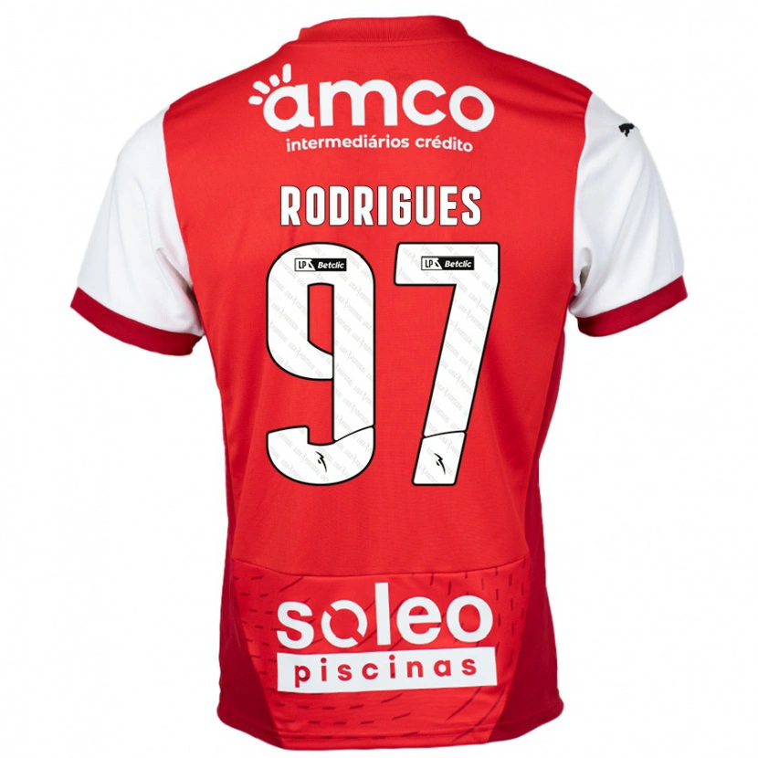 Danxen Kid Dinis Rodrigues #97 Red White Home Jersey 2024/25 T-Shirt