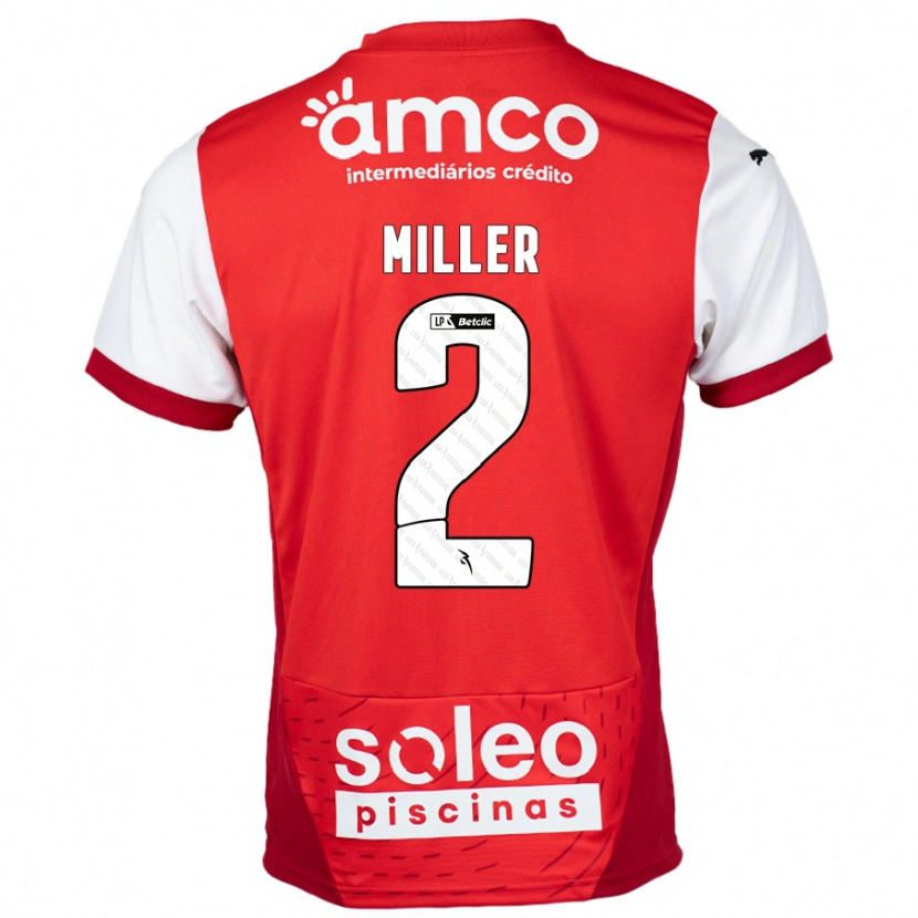 Danxen Kid Maria Miller #2 Red White Home Jersey 2024/25 T-Shirt