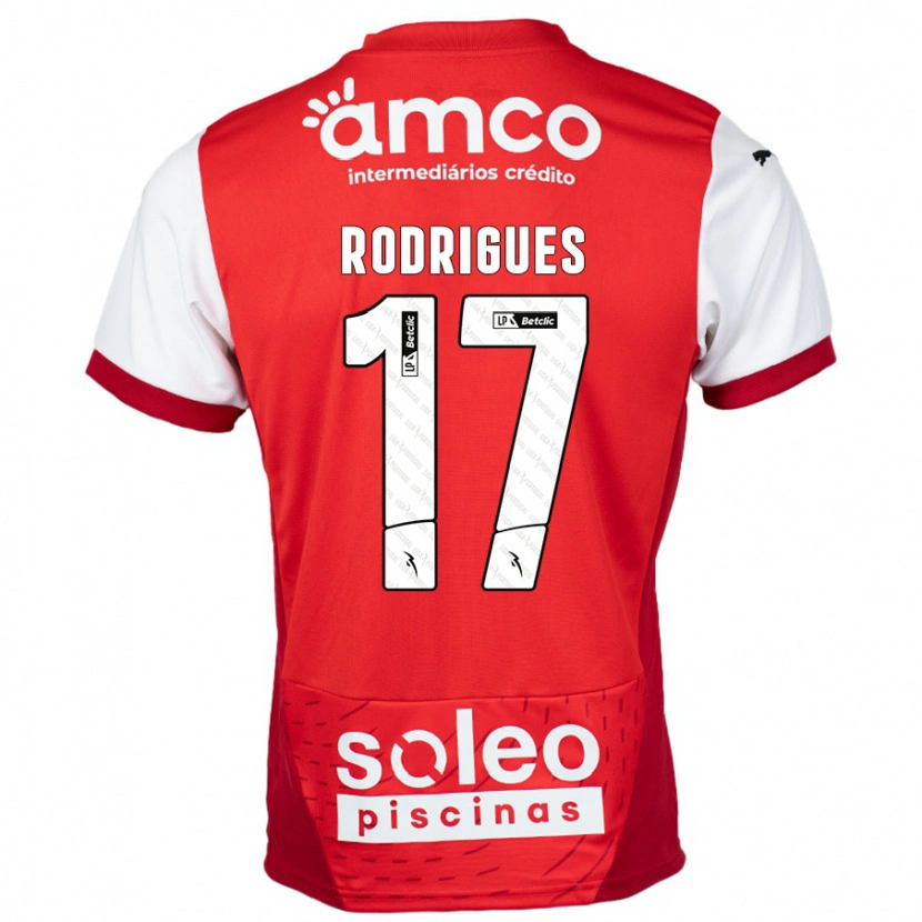 Danxen Kid Tânia Rodrigues #17 Red White Home Jersey 2024/25 T-Shirt