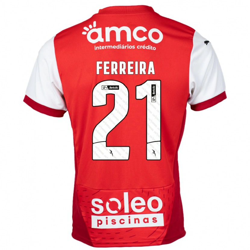 Danxen Kid Ana Carolina Ferreira #21 Red White Home Jersey 2024/25 T-Shirt