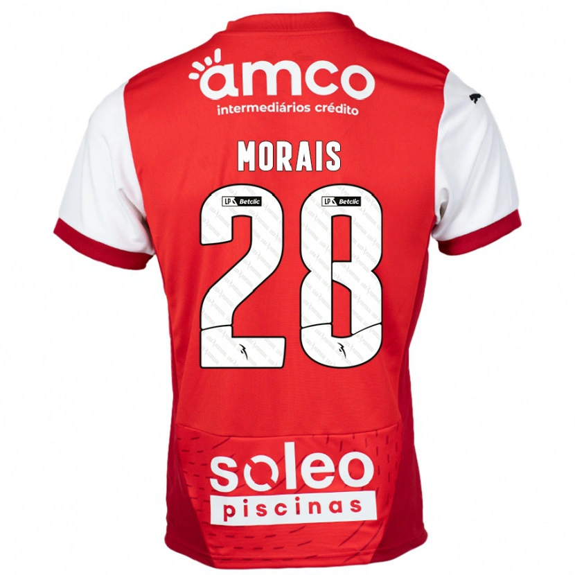 Danxen Kid Patrícia Morais #28 Red White Home Jersey 2024/25 T-Shirt