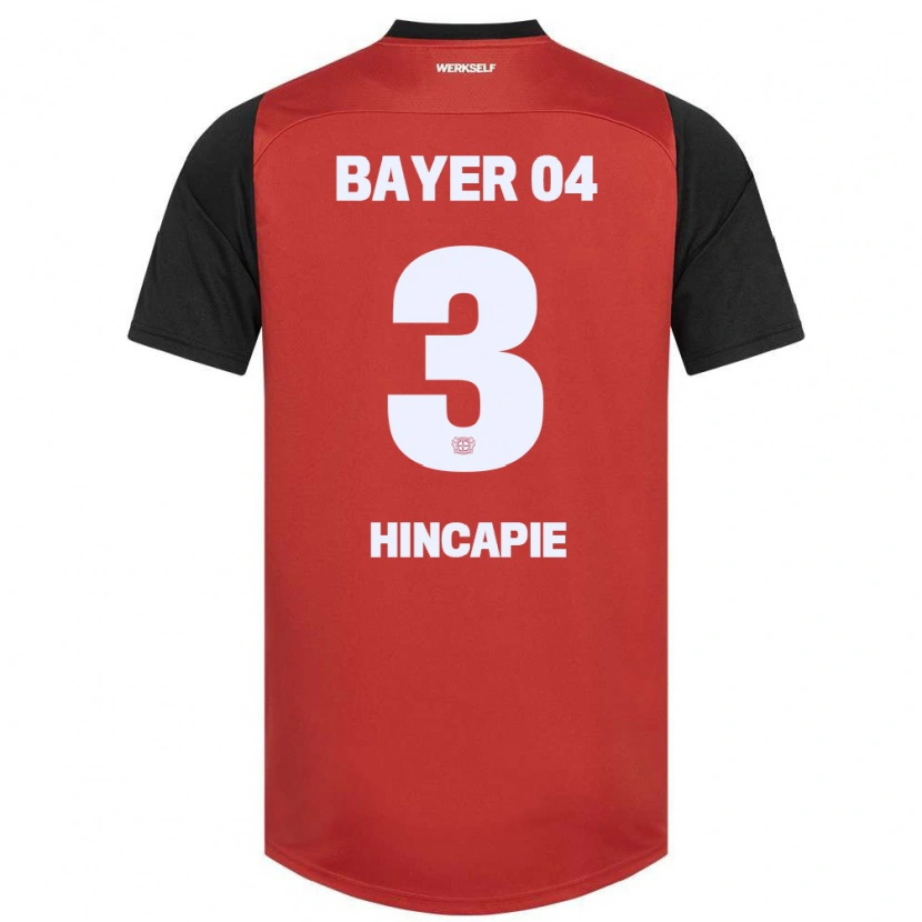 Danxen Kid Piero Hincapié #3 Red Black Home Jersey 2024/25 T-Shirt