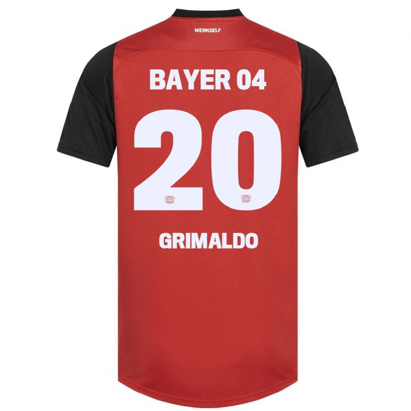 Danxen Kid Alejandro Grimaldo #20 Red Black Home Jersey 2024/25 T-Shirt