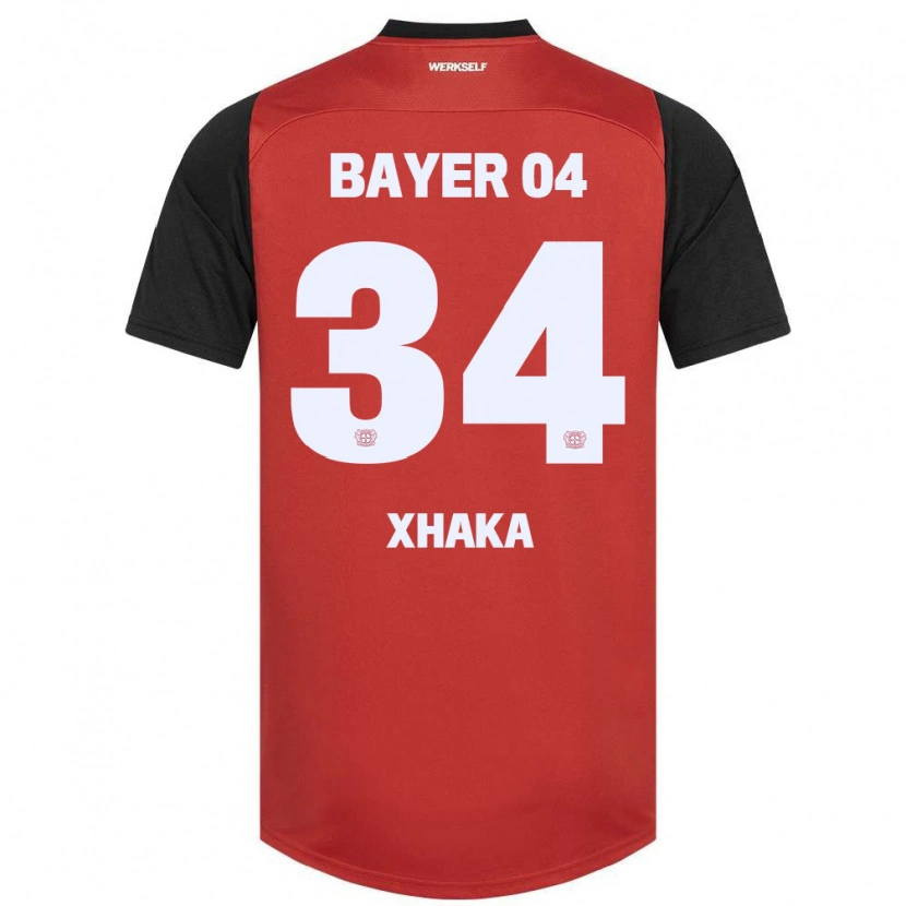 Danxen Kid Granit Xhaka #34 Red Black Home Jersey 2024/25 T-Shirt