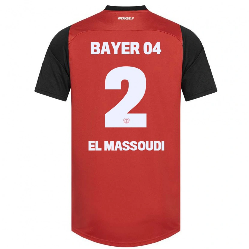 Danxen Kid Nassim El Massoudi #2 Red Black Home Jersey 2024/25 T-Shirt