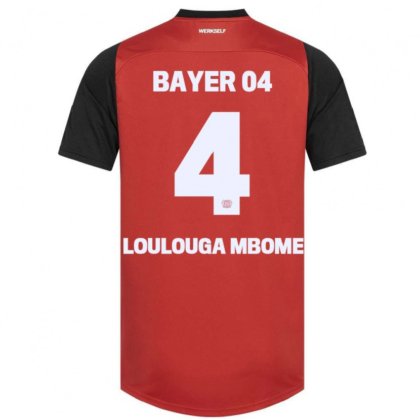 Danxen Kid Adrien Loulouga Mbome #4 Red Black Home Jersey 2024/25 T-Shirt