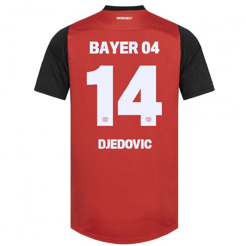 Danxen Kid Melis Djedovic #14 Red Black Home Jersey 2024/25 T-Shirt