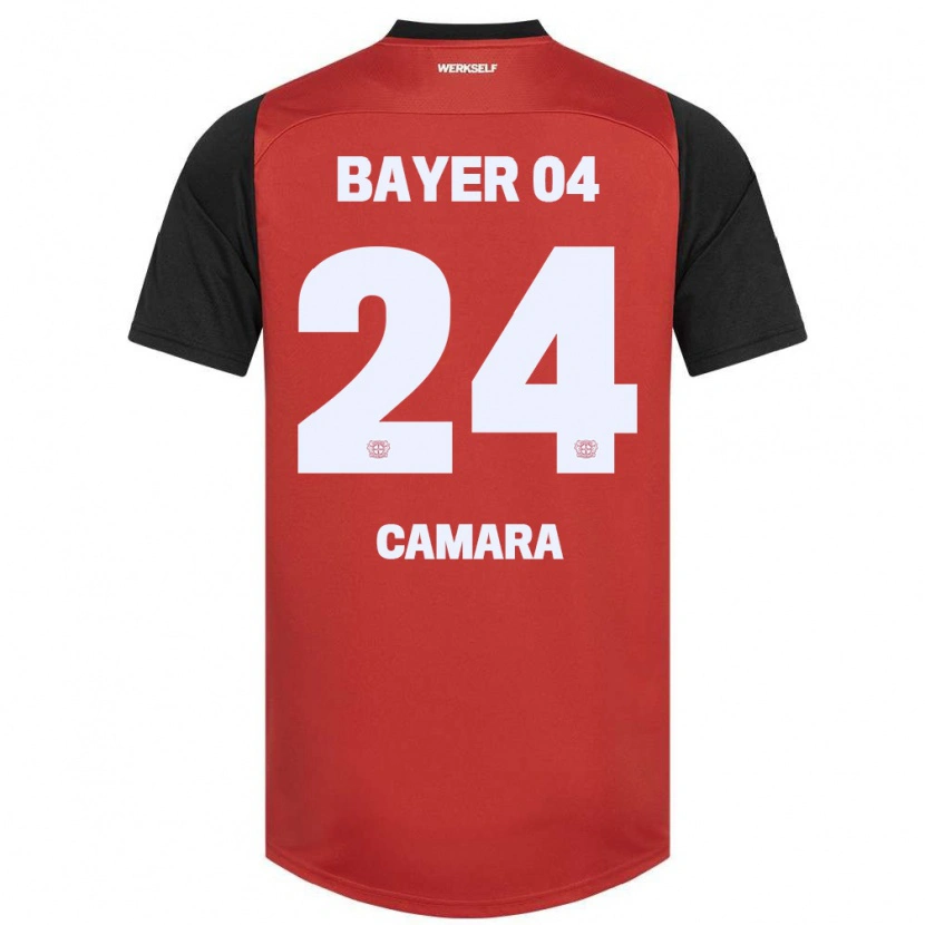 Danxen Kid Nourdine Camara #24 Red Black Home Jersey 2024/25 T-Shirt