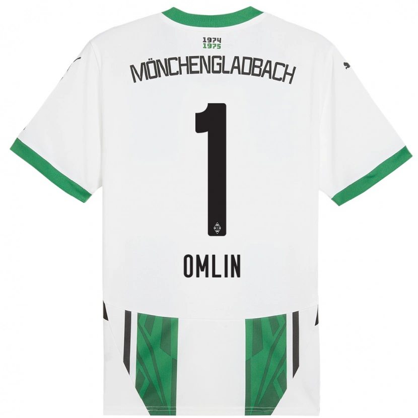 Danxen Kid Jonas Omlin #1 White Green Home Jersey 2024/25 T-Shirt