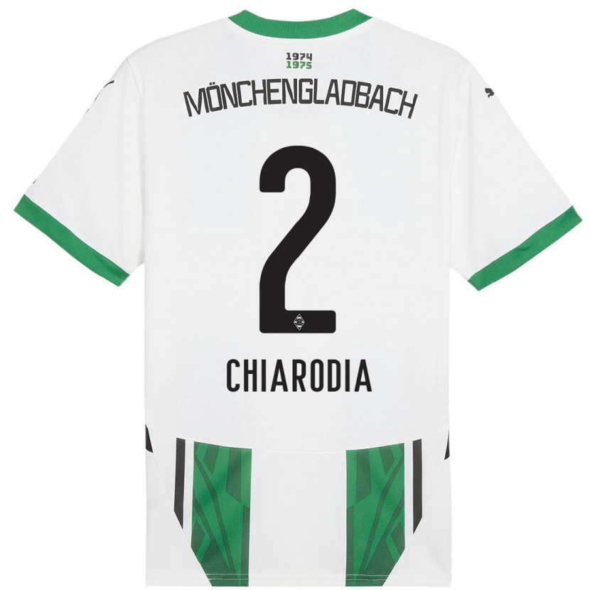 Danxen Kid Fabio Chiarodia #2 White Green Home Jersey 2024/25 T-Shirt