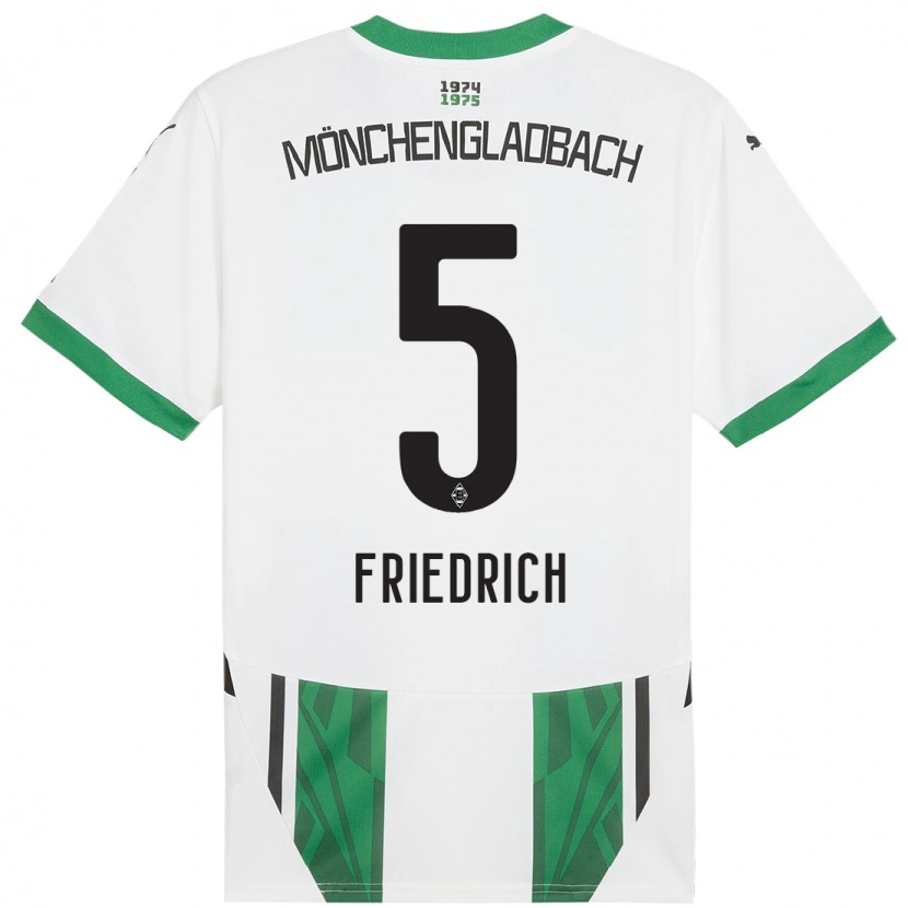 Danxen Kid Marvin Friedrich #5 White Green Home Jersey 2024/25 T-Shirt