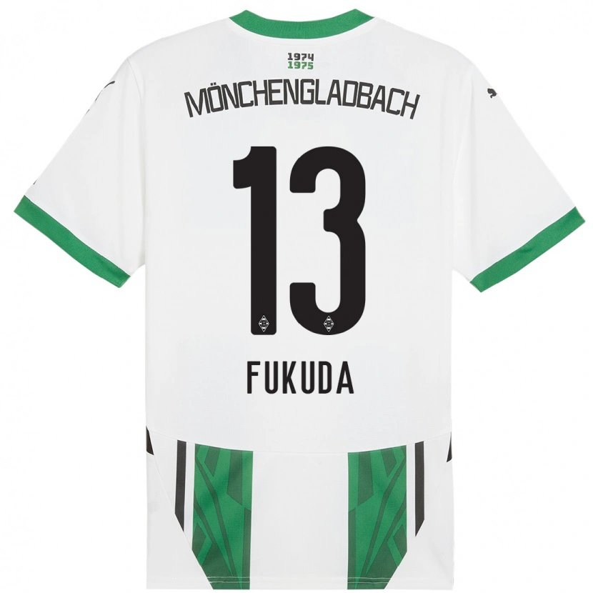 Danxen Kid Shio Fukuda #13 White Green Home Jersey 2024/25 T-Shirt