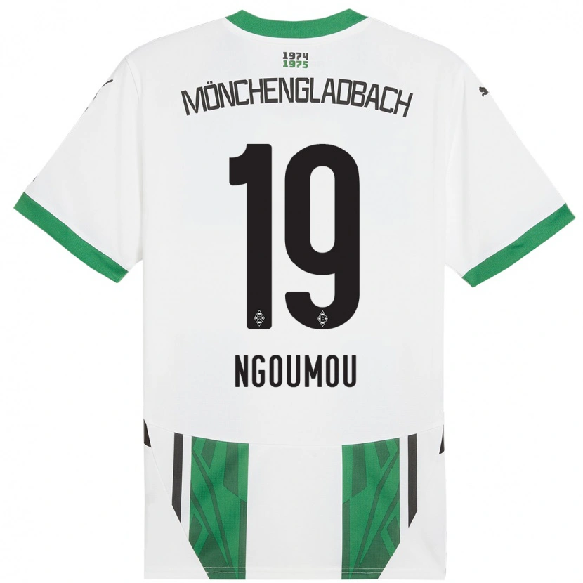 Danxen Kid Nathan Ngoumou #19 White Green Home Jersey 2024/25 T-Shirt