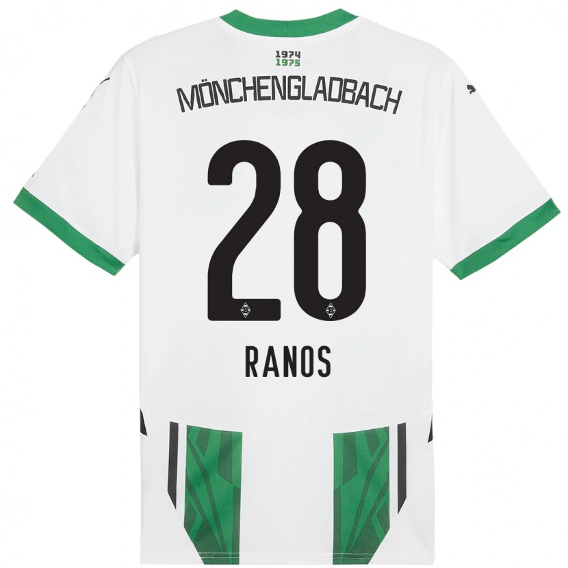 Danxen Kid Grant-Leon Ranos #28 White Green Home Jersey 2024/25 T-Shirt