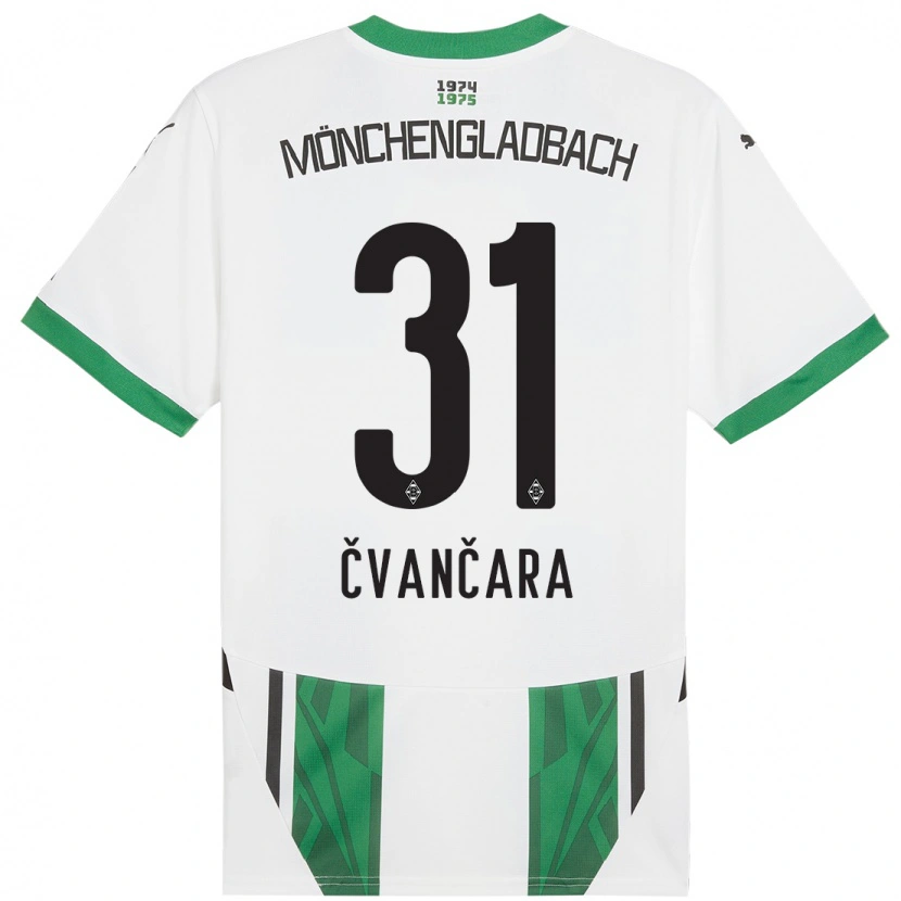 Danxen Kid Tomas Cvancara #31 White Green Home Jersey 2024/25 T-Shirt