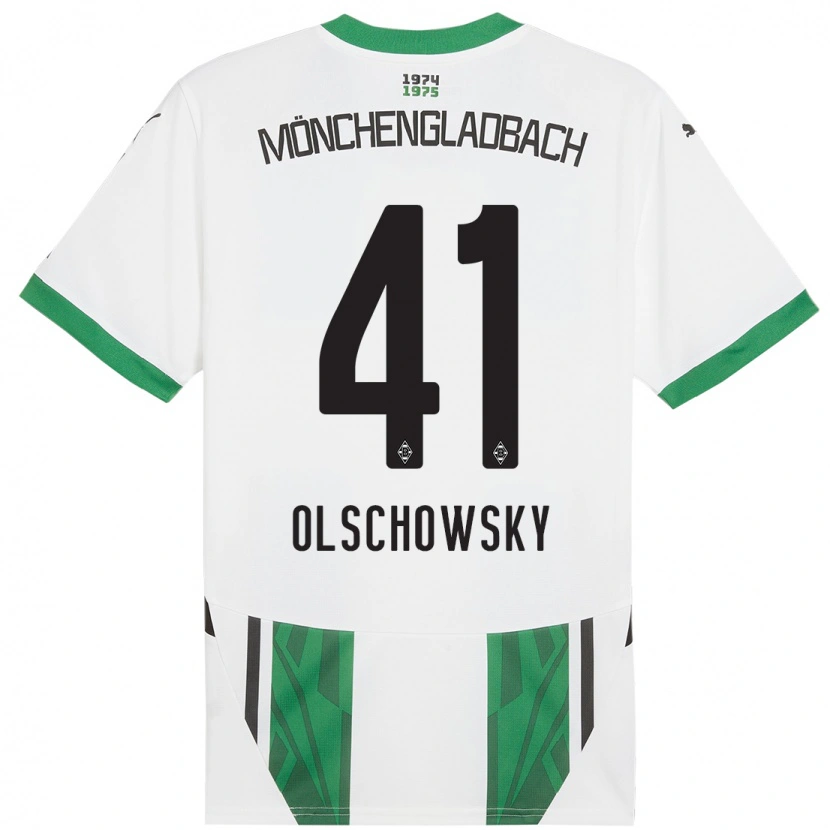 Danxen Kid Jan Olschowsky #41 White Green Home Jersey 2024/25 T-Shirt