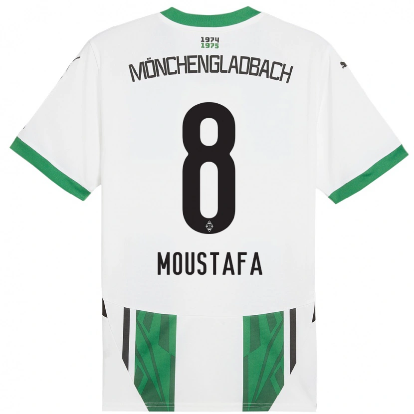 Danxen Kid Moustafa Moustafa #8 White Green Home Jersey 2024/25 T-Shirt