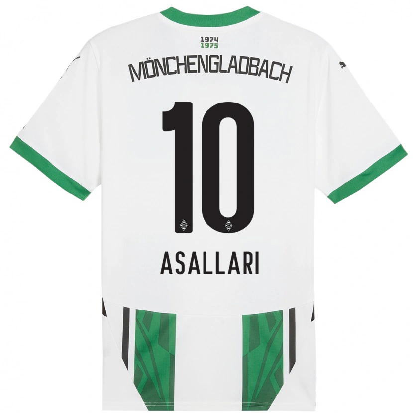 Danxen Kid Kushtrim Asallari #10 White Green Home Jersey 2024/25 T-Shirt