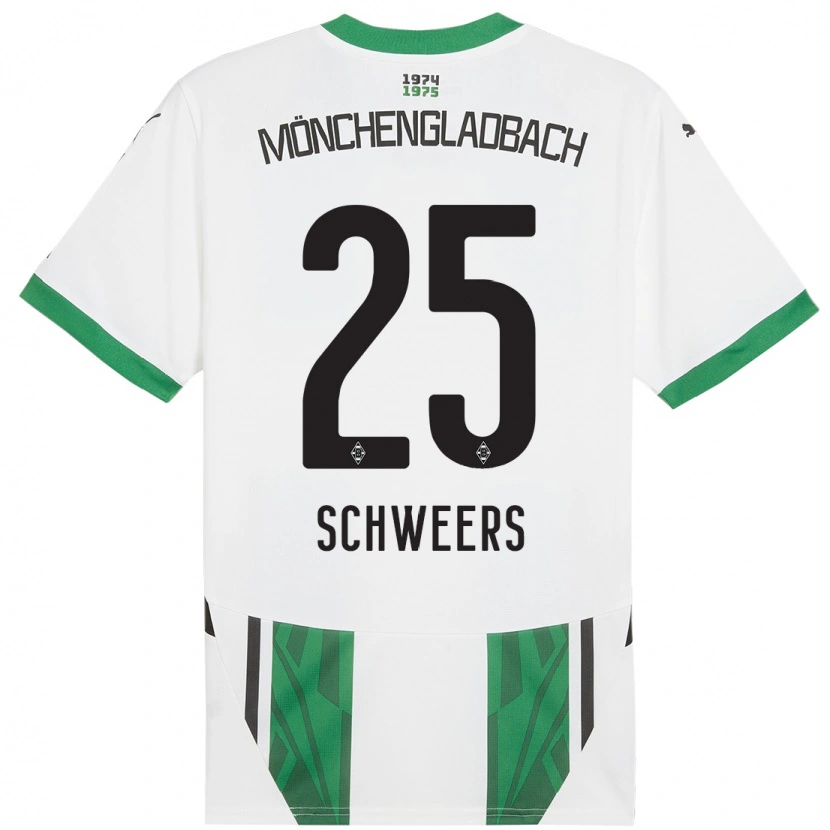 Danxen Kid Lion Schweers #25 White Green Home Jersey 2024/25 T-Shirt